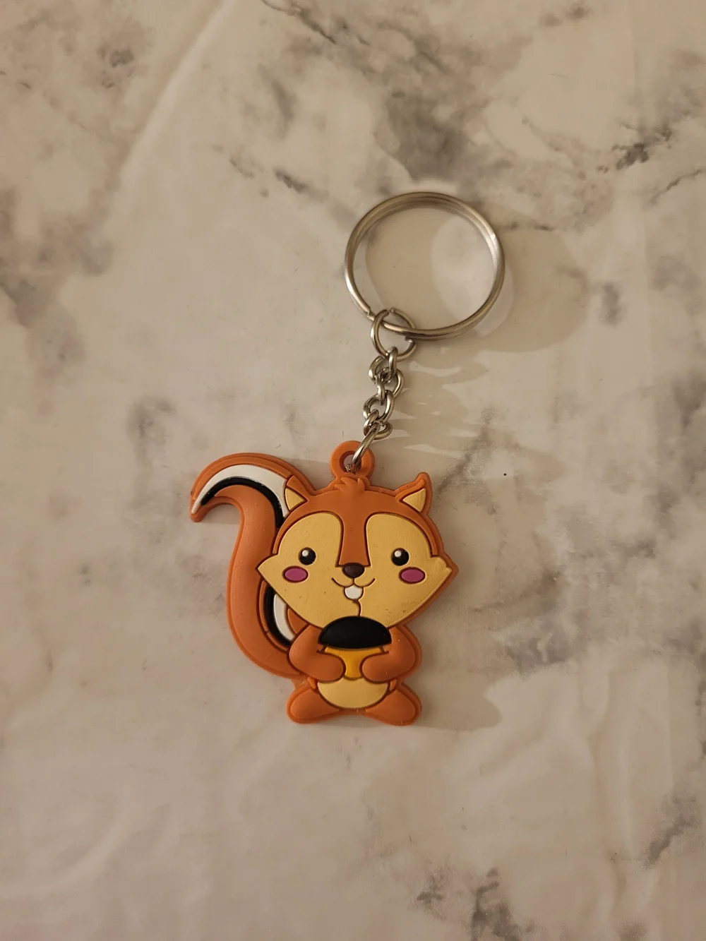 Cute Orange Squirrel Keychain Pet Accessory